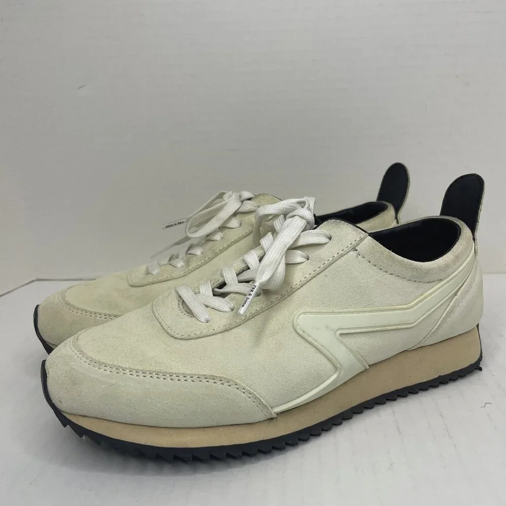 Rag Bone Retro Runner Athletic Shoes Womens Size US 9.5 EU 39.5 Cream Sneakers